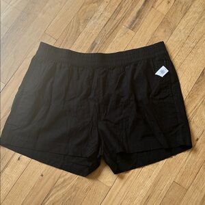 Old Navy Black Linen Blend Pull-On Shorts